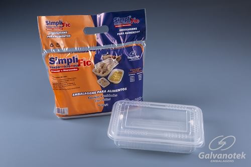 Embalagem Galvanotek Linha Simplific PP Pote Freezer Micro-Ondas com 10 unidades - Ref: G 300 SF