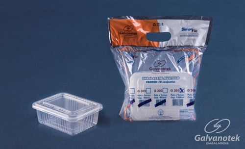 Embalagem Galvanotek Linha Simplific PP Pote Freezer Micro-Ondas - Ref: G 305 SF