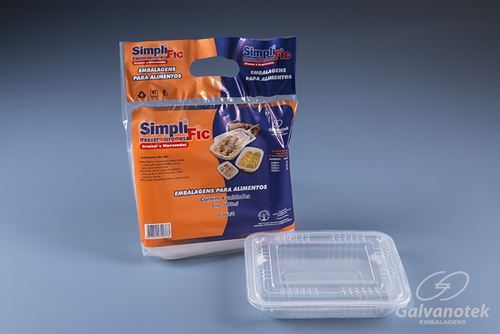 Embalagem Galvanotek Linha Simplific PP Pote Freezer Micro-Ondas com 10 unidades - Ref: G 301 SF
